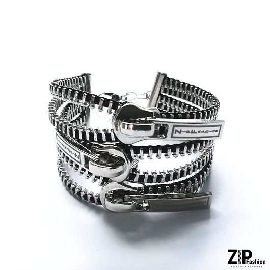 Designerska rockowa bransoletka ZipFashion