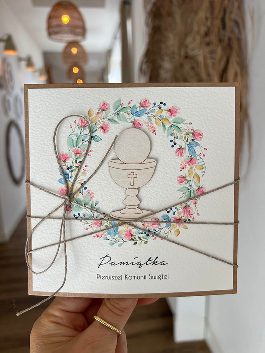 kartki na komunię Kartka komunijna - pamiątka komunijna