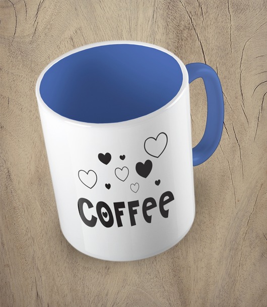 kubki Kolorowy kubek z hasłem COFFEE - mix kolorów
