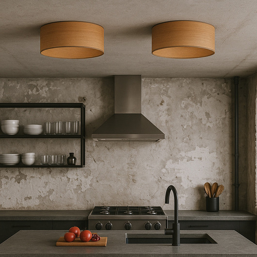 plafony Skandynawski plafon sufitowy do kuchni DUBAJ ECO z abażurem 50 cm