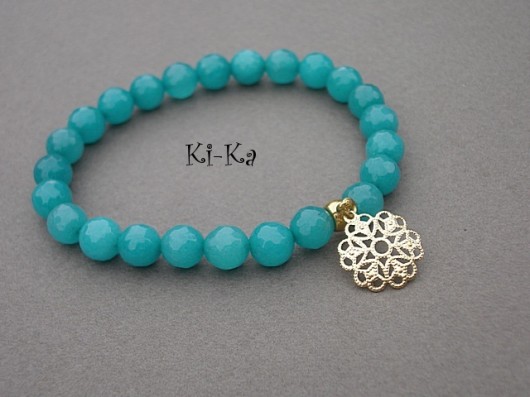Turquoise and gold - bransoletka KiKa pracownia
