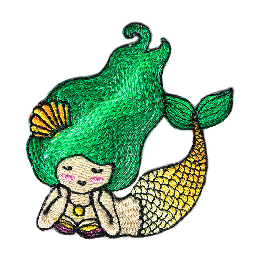 naszywki na ubrania Naszywka naprasowanka SYRENKA termoprzy haft dla dzieci 6,5x6,7cm