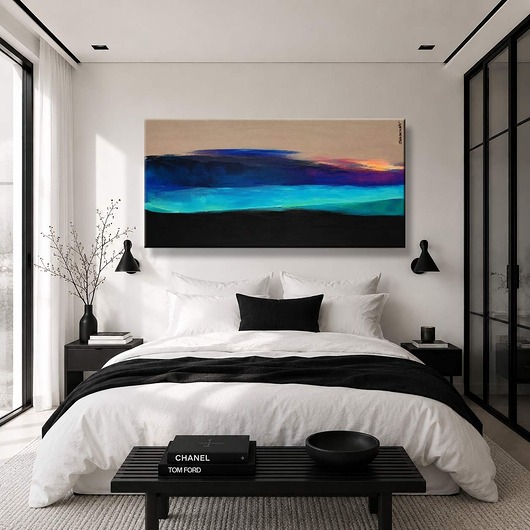 obrazy Duży obraz ręcznie malowany akryl 80x160cm Zakrocka