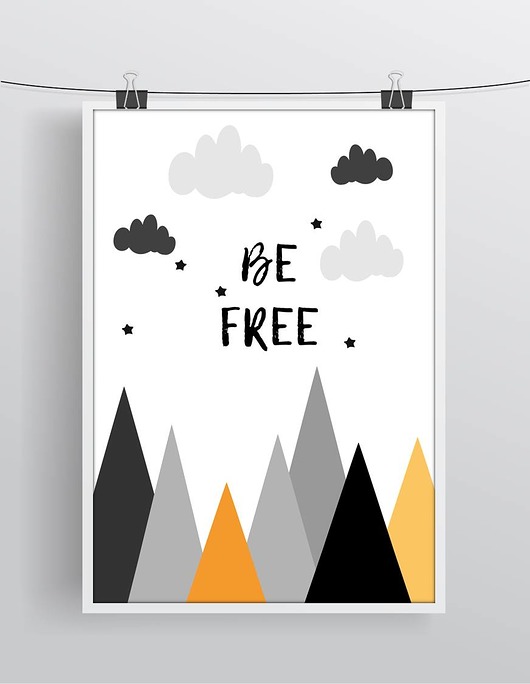 obrazy i plakaty do pokoju dziecięcego Be free