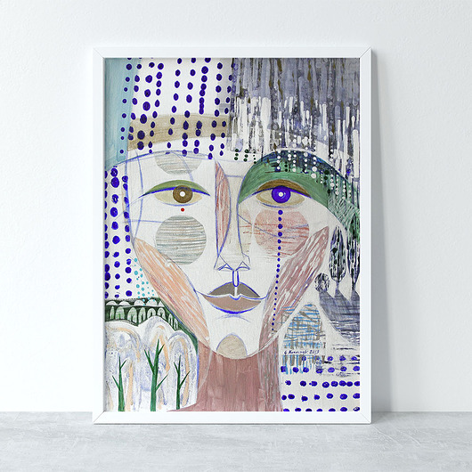 Plakat 50x70 - Dziewczyna i pejzaż Gabriela Krawczyk