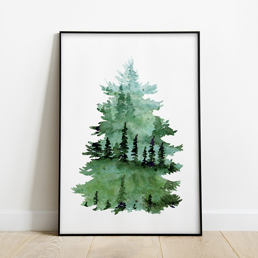 plakaty Plakat choinka - kolekcja las
