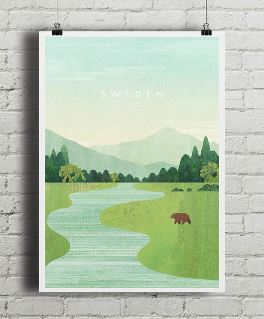 plakaty Szwecja - plakat przyrodniczy fine art