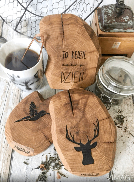 podkładki do kuchni Dębowe podkładki Skog