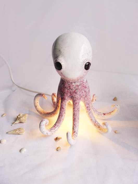 lampy stołowe Lampa nocna- ośmiornica