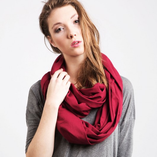 DZIANINOWY KOMIN TUBA SZAL burgund bordo CADOaccessories