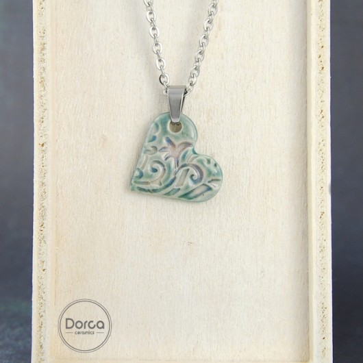 Serduszko pastelowe- ceramiczne serce Dorca