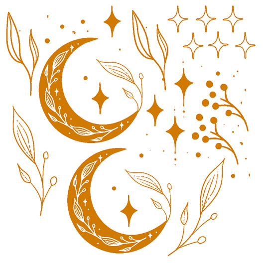 naklejki ścienne do pokoju dziecka Zestaw naklejek ściennych Moon 80