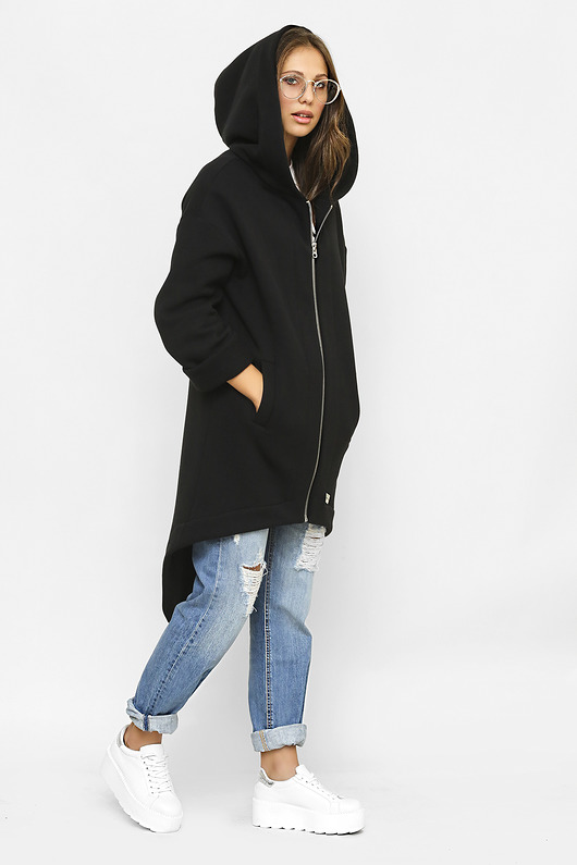 Bluza z kapturem Brunona w czarnym kolorze Freeshion