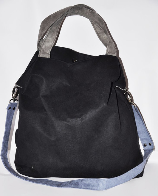 Torba hobo XXL - czerń, szarość PRACOWNIA 166