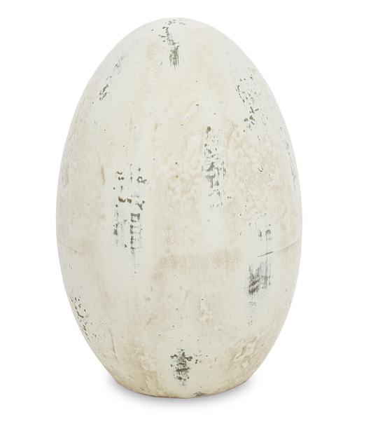 jajka wielkanocne Dekoracja - beżowe jajko z ceramiki 26x17x17 cm ITNOL - III