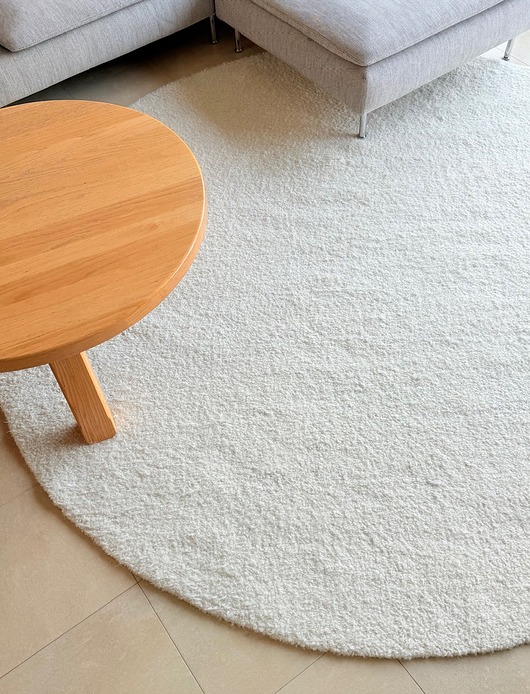 dywany Dywan 100% wełna boucle koło 250cm