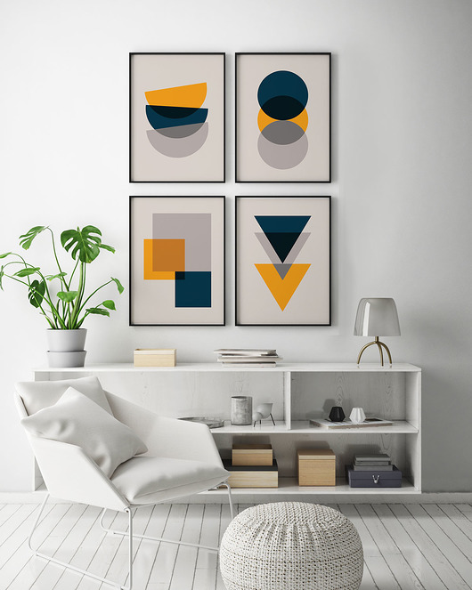 GALERIA FIGURY  - zestaw plakatów geometrycznych PLAKATY GEOMETRYCZNE