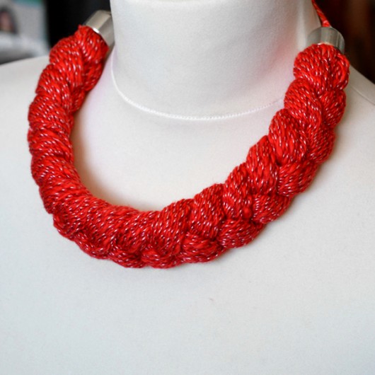 red braid felt label