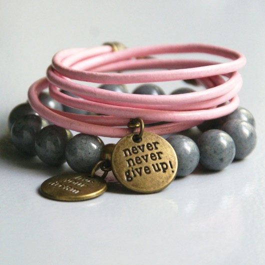motywujący komplet :: gray & pink kaktusia