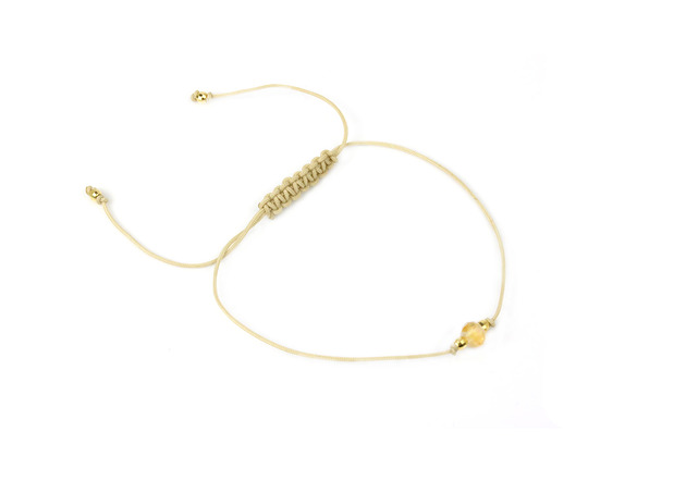 Bransoletka Cytryn Sznurek złoto  Brazi Druse Jewelry