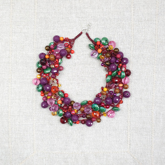 kolie 6940 Naszyjnik Wielokolorowy Kaskada Barw