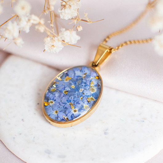 wisiory Wisiorek z niezapominajkami