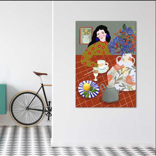 obrazy Obraz drukowany na płótnie-  70x100cm ŚNIADANIE 02685