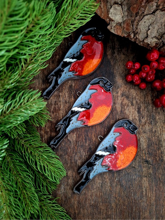 Ozdoby na ścianę Ceramiczny ptak 3 sztuki dekoracja ścienna