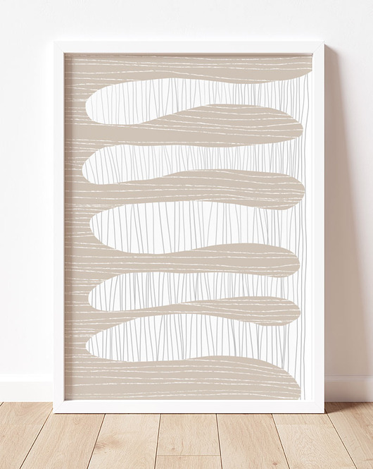 plakaty Abstrakcyjny minimalistyczny plakat, beżowy