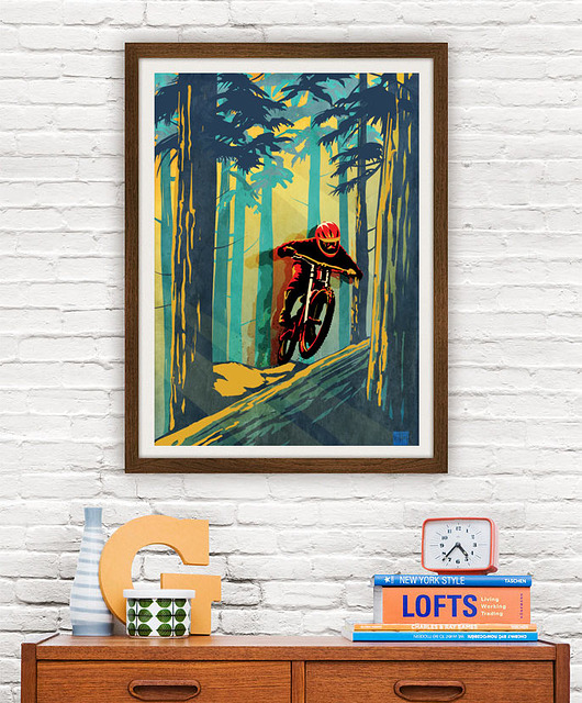 plakaty Log Jumper - plakat rowerowy 50x70 cm