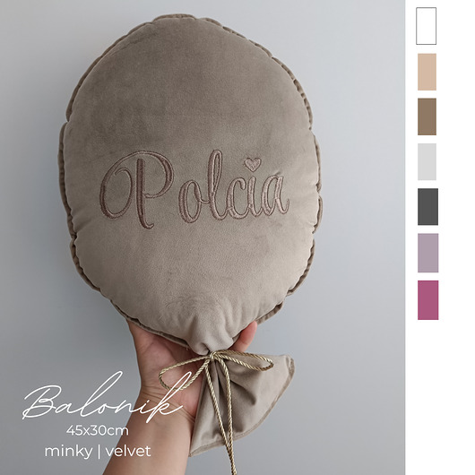 poduszki do pokoju dziecka Poduszka  balon   Haft    Kolory