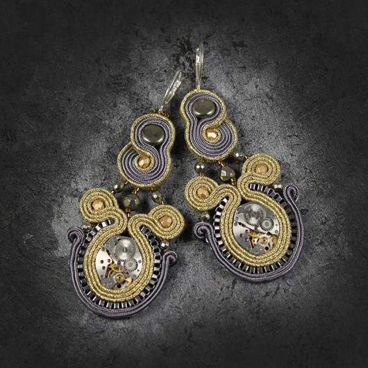 kolczyki sutasz - Soutache Rigueza Djenka