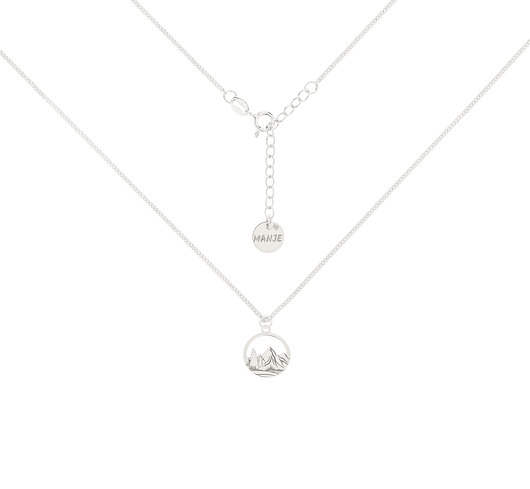 chokery Srebrny choker pancerka z górami