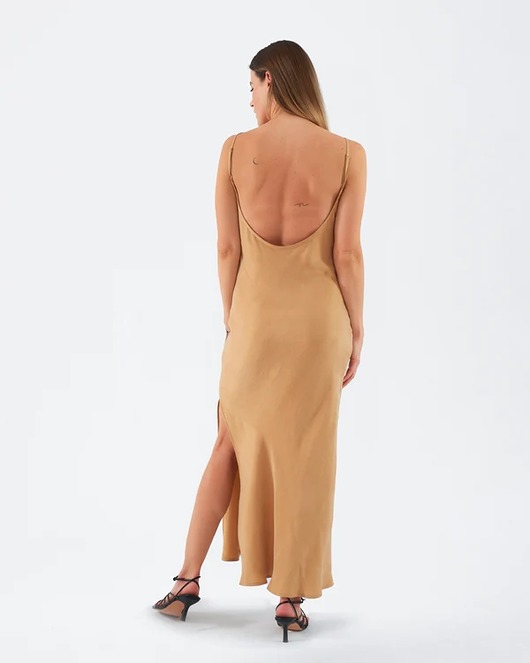 sukienki maxi damskie Sukienka Bossy gold premium