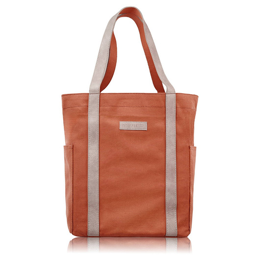 torby na ramię TORBA DAMSKA NA RAMIĘ SHOPPER DUŻA WEGAŃSKA POMARAŃCZOWA  Paolo Peruzzi