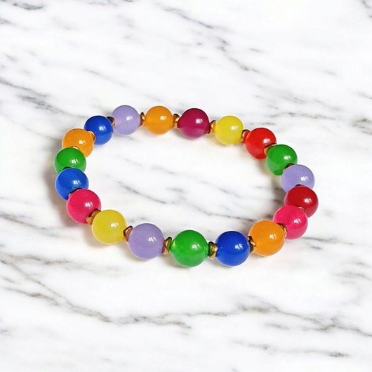 bransoletki z kamieni naturalnych SUMMER COLLECTION : bransoletka na gumce : jadeit II