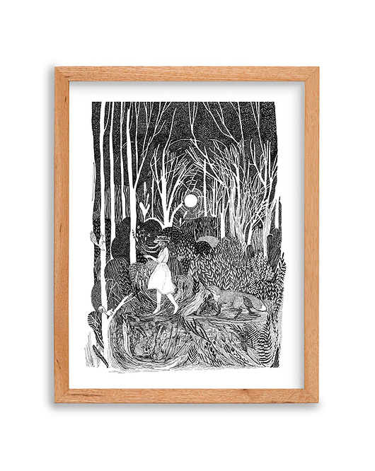 Leśna wędrówka rena illustration