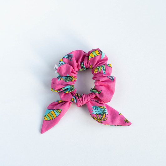 Scrunchie PINK SURFING BOW wu handmade