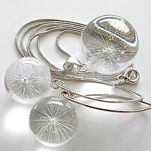 Zestaw z nasionami dmuchawca transparentny Grol Jewellery