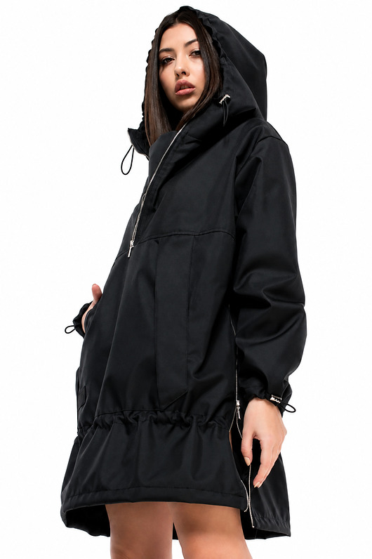 kurtki damskie Kurtka wiatrówka typu anorak wersja longline