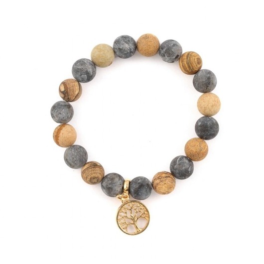 bransoletki z kamieni naturalnych Labradoryt i Jaspis - bransoletka z kamieni naturalnych