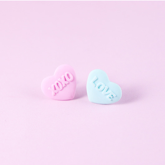 XOXO LOVE kolczyki na walentynki Lemon Lovely