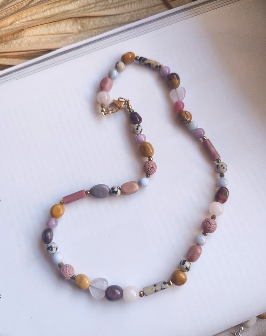 chokery Bloom violet- naszyjnik