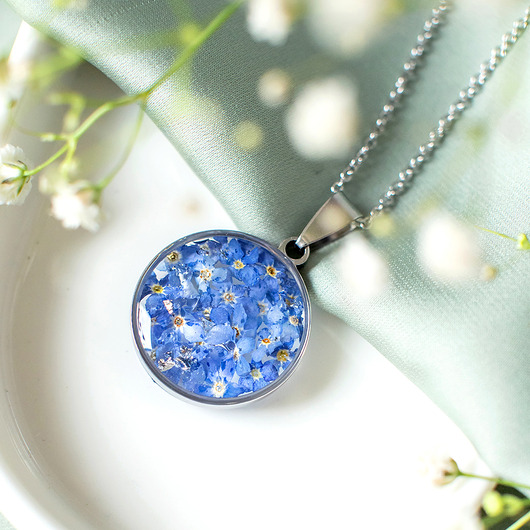 wisiory Wisiorek z niezapominajkami