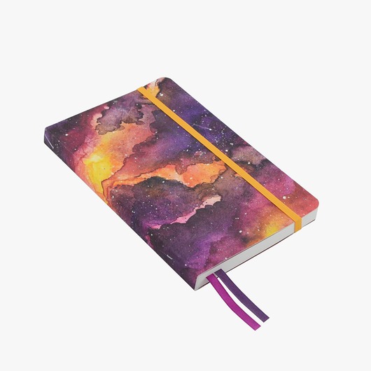 Sunset Galaxy -notes w kropki,Bullet Journal (A5) Devangari Art