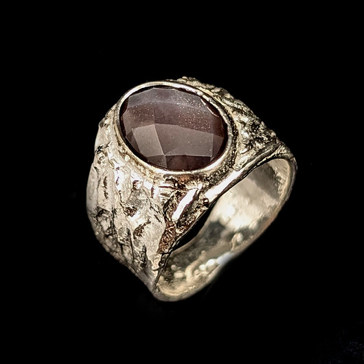 pierścionki srebrne Pierścionek mocca moonstone