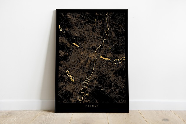 Plakat Poznań maps by P