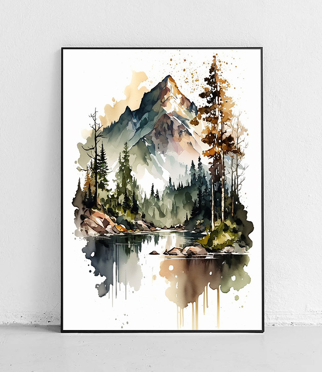 plakaty Plakat Nad Lustrem Górskiej Tamy