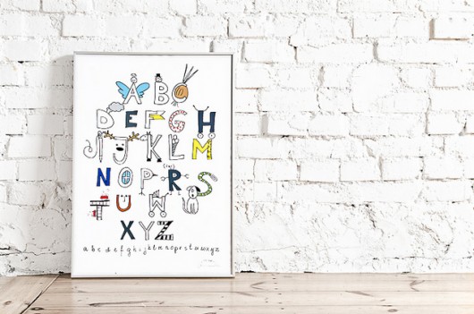 Plakat edukacyjny LITERKI / ABC POSTER Tiu Tiu pracownia rysunku