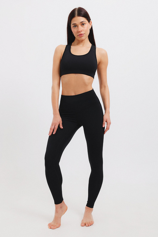 legginsy Ocieplane Legginsy z Wysokim Stanem ICON - Black
